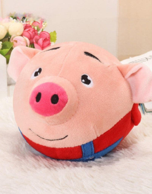 Cute Electric Toy 72 Songs Recordable Cartoon Jump Pig Kids Toys Gifts Red